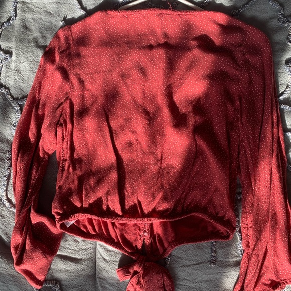 AE red and white tie top - Picture 2 of 3